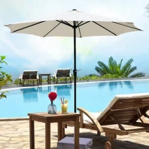 Balcony 3m Steel Frame 8K Garden Umbrella Parasol