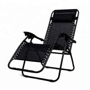 Luxury Reinforced Lightweight Portable Iron Folding Chair with Pillow
