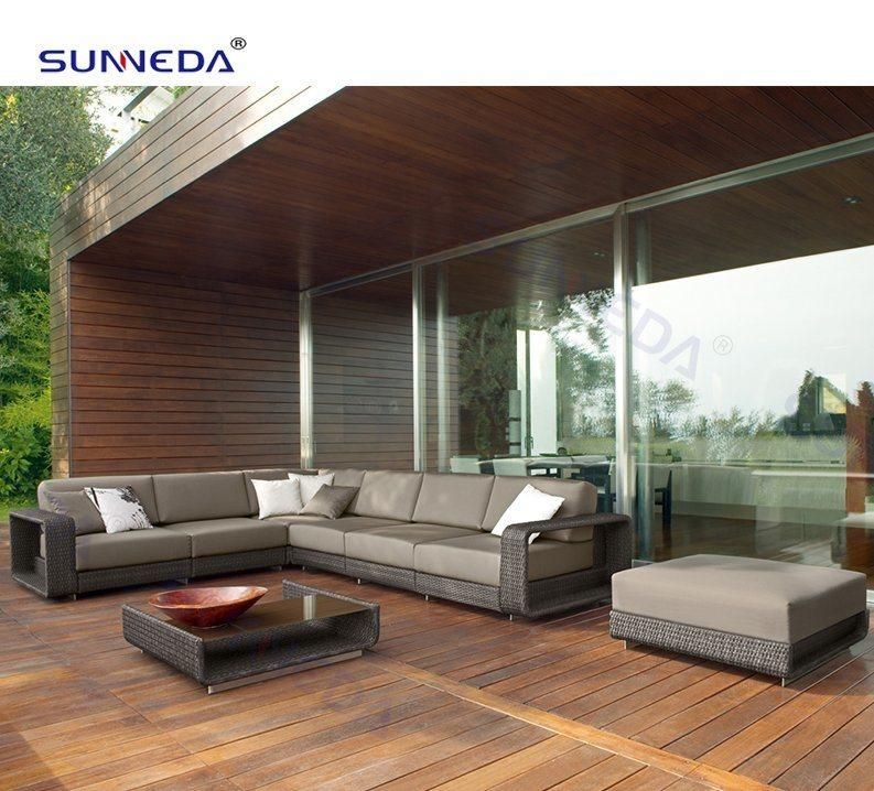 Poolside Leisure Hotel Rattan Chair Aluminum Garden Sofa Sets