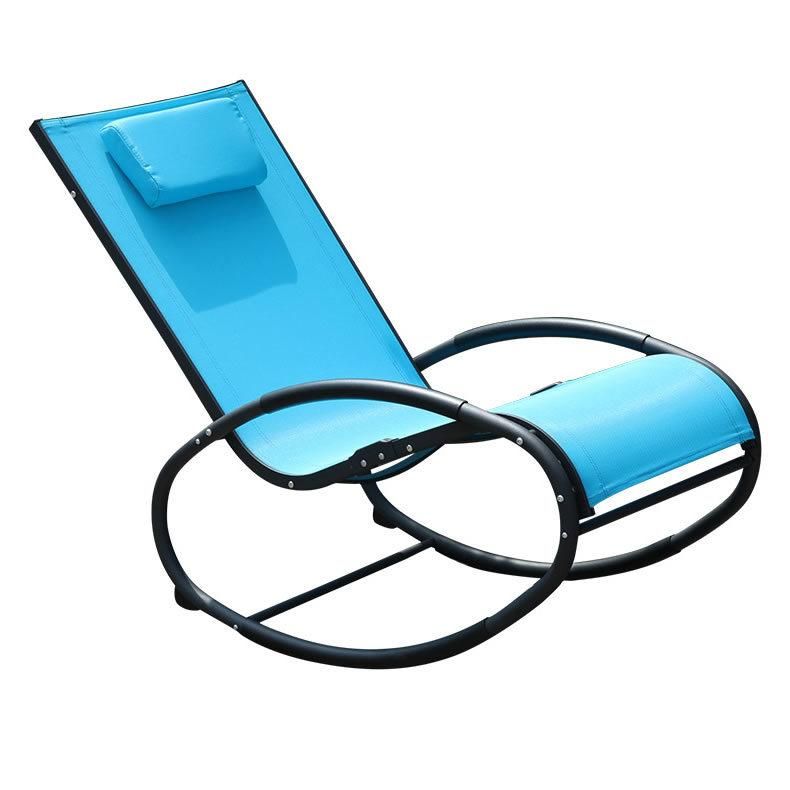 Outdoor Zero Gravity Sun Lounger Chair with Detachable Headrest Pillow