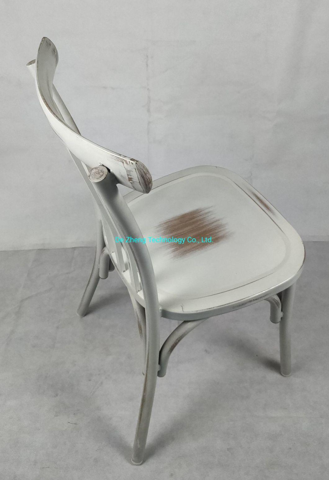 Outdoor Shop Anti-Rusting Aluminum Chair Vintage Painting Garden Bistro Bar Chair