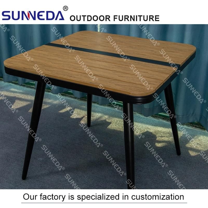 Wholesale Folded Outdoor Garden Furniture Table & Chair Set Plastic Wood Rattan