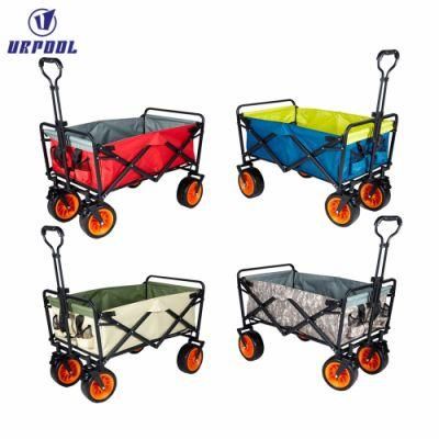 Outdoor Folding Camping Utility Beach Trolley Wagon Cart for Garden Beach Collapsible Rolling Utility Wagon