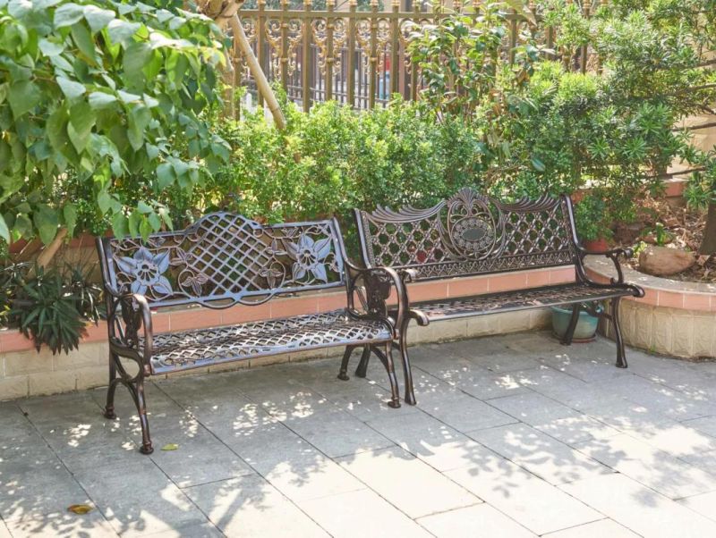 Red Gold Cast Aluminum Outdoor Garden Chair