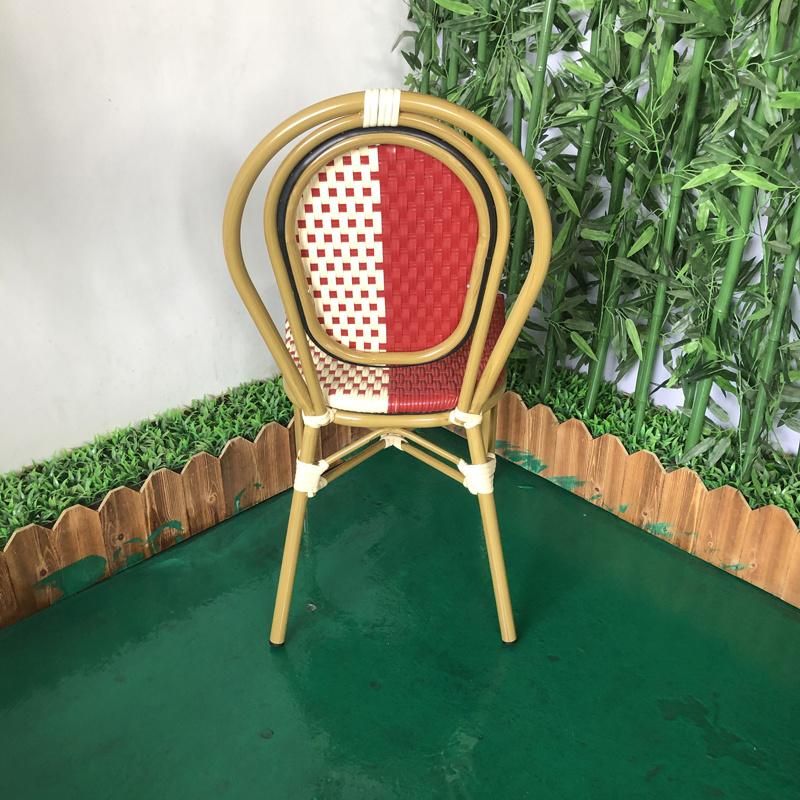 Garden Furniture Outdoor White Rattan Bamboo Dining Chair Outdoor Chair