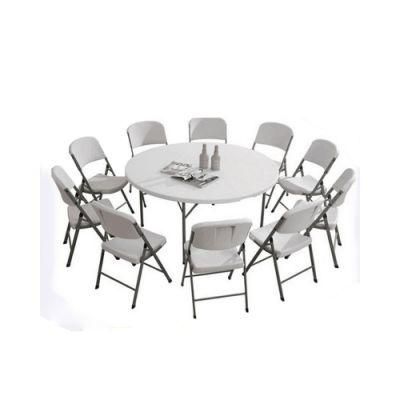 60 Inch Round Portable Outdoor Events White Plastic Folding Table