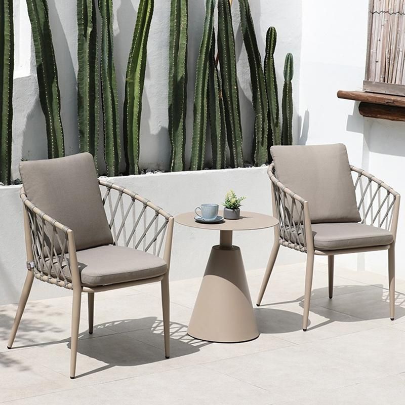 New Style Outdoor Restaurant Furniture Patio Outdoor Woven Rope Chair Garden Chair