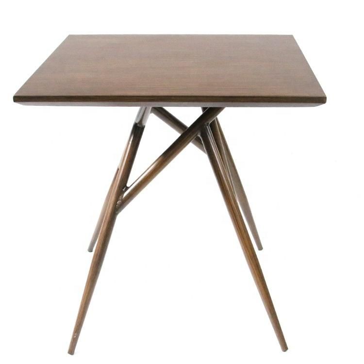 Absolute Waterproof Outdoor Carbon Steel Restaurant Bistro Square Table