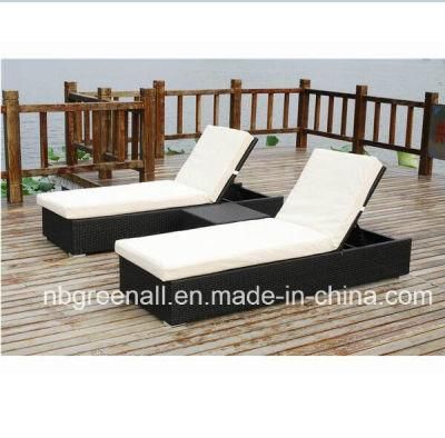 Hotel Outdoor Rattan Beach Chair Suit Garden Swimming Pool Sun Lounger Furniture