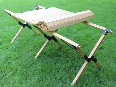 Camping Folding Wood Table- Portable Foldable Outdoor Picnic Table