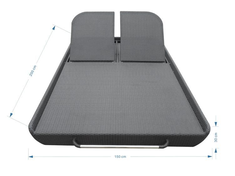 Customize Modern Darwin Beach Bed Sun Lounger Cheap Rattan Daybed