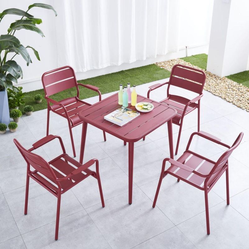 New Design Bamboo Garden Furniture Outdoor Rattan Chair and Table Wicker Bistro Dining Set