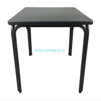 All Weather Resistance Outdoor Garden Restaurant Cafe Bistro Black Square Bar Table Furniture