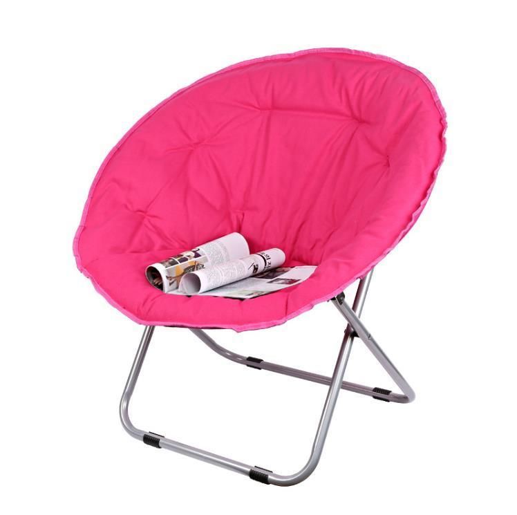 Large Folding Saucer Moon Chair Den TV Living Room Round Seat Durable Steel New