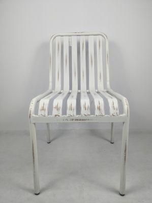 Outdoor Customized Furniture French Bistro Restaurant Rattan Cafe Patio Armless Chair