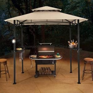 Most Hot Sale and Popular Beige BBQ Grill Gazebo Double Tiered Outdoor BBQ Canopy Tent