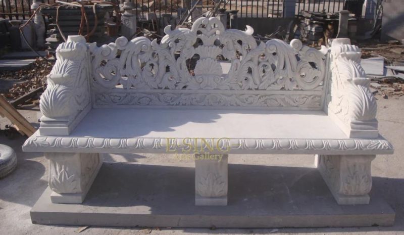 Small Round China Yellow Marble Chair for Home Garden Decoration