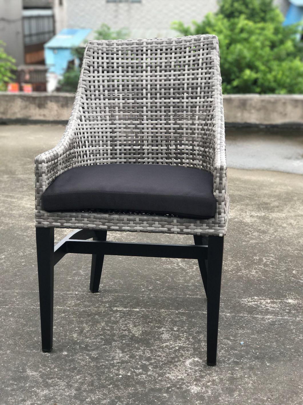 Industrial French Restaurant Furniture Optional PE Wicker Rattan Chair with Cushion