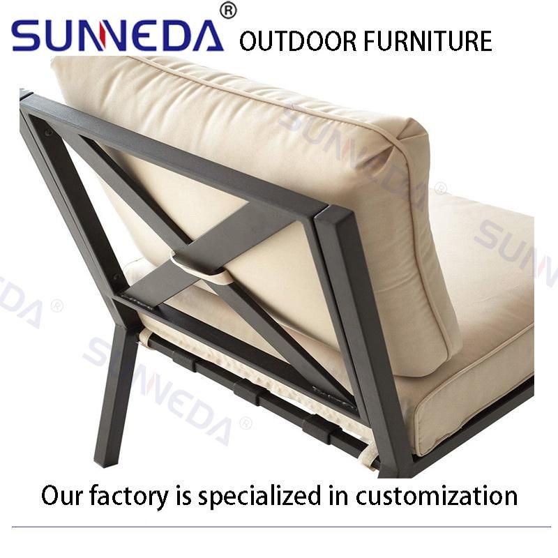 Hot Selling Black Aluminum Luxury Outdoor Garden Furniture Sofa Set
