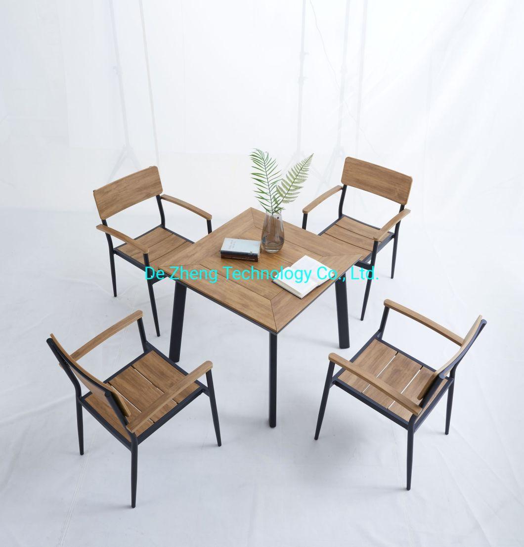 Garden Polywood Dining Table Garden Table New Fashion New Design Stackable Cafe French Bistro Table Set