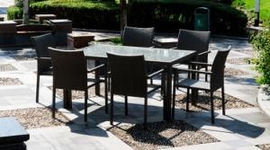 Outdoor Garden Patio Aluminum Furniture Wicker Rattan Dining Set Chair