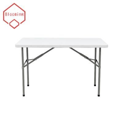 Manufacturing 4FT Granite White HDPE Rectangle Plastic Dining Table