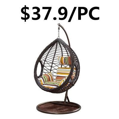 Wholesale Water Dropped Hotel Party Outdoor Metal Frame Swing Chair