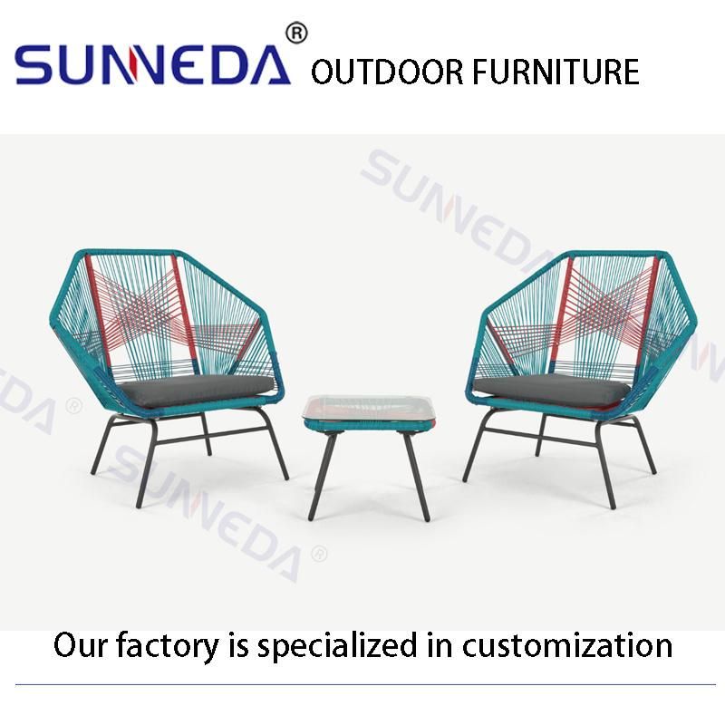 International Many Colors Plastic Wicker Metal Frame Simple Furniture