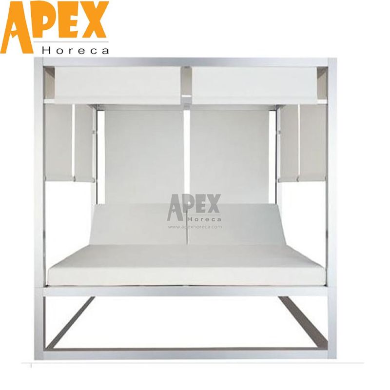 Outdoor Furniture UV Resistant Aluminum Daybed Wholesale with Canopy