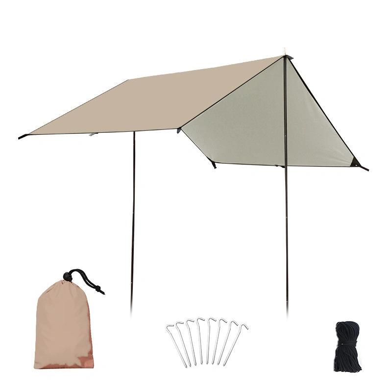 Simple Multi-Person Outdoor Canopy Tent Awning Waterproof Tarp Tent Shade Ultralight Garden Anti-Ultraviolet Canopy Sun Shelter Shade Wyz16038