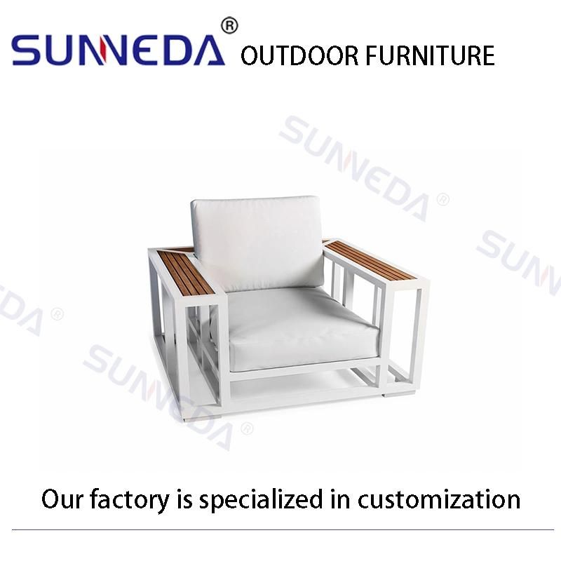 All Weather Classic Comfortable Cushion Customize Teak Wood Garden Furniture