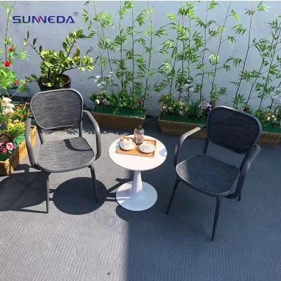 Outdoor Modern Garden Balcony Table Set with Aluminum Frame