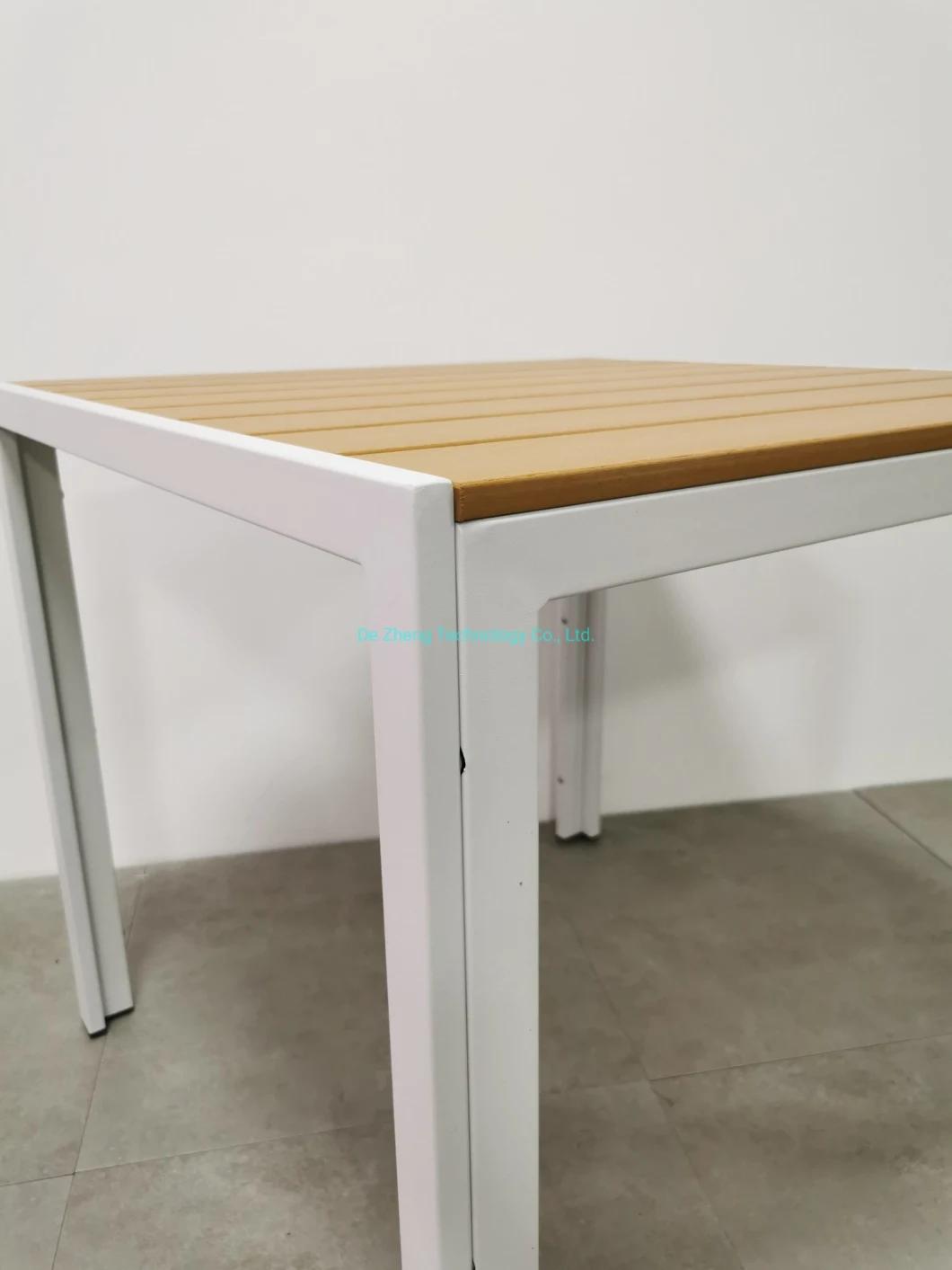 High Quality Hotel White Metal Aluminium Outdoor Table and Chair High End Outdoor Patio Furniture Patio Dining Sets