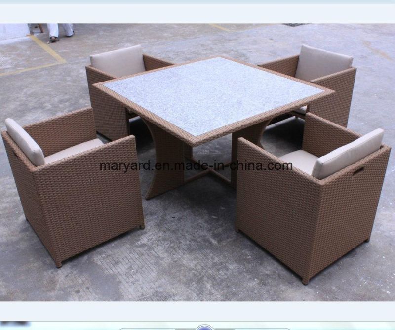 Outdoor Garden Wicker Rattan Patio Cube Set Furniture Dining Set