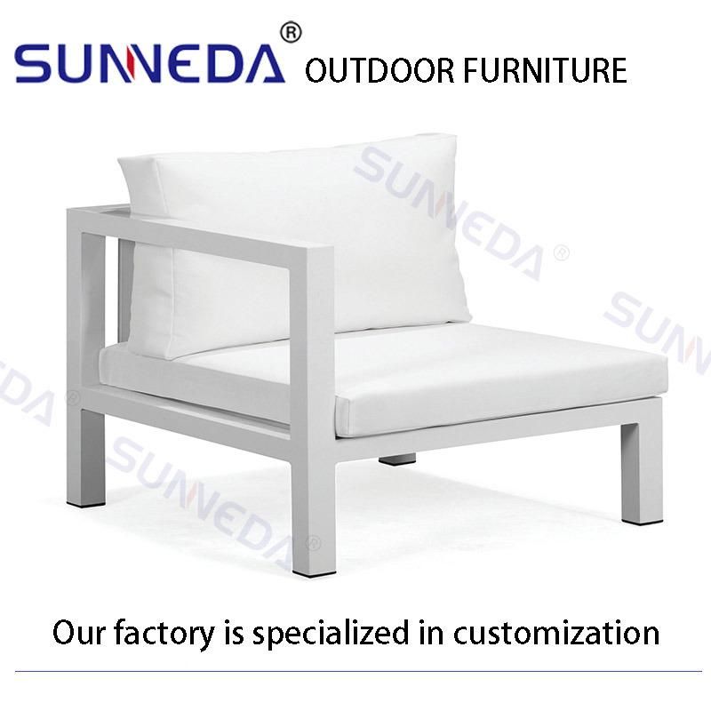 Sectional Thick Tube Aluminum Morden Outdoor Furnitures Sofa with Cusion Matchable