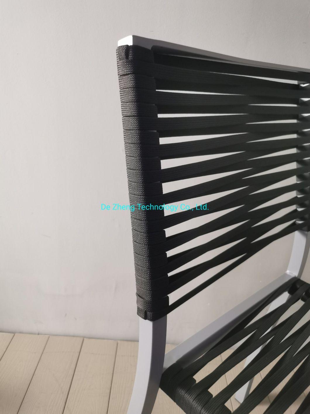 Modern Commerical Leisure Furniture Rope Restaurant Woven Seats Dining Chair Outdoor Garden Rope Chairs