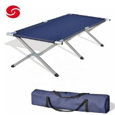 High Quality Outdoor Steel Aluminum Frame Trip Military Army Folding Camping Bed