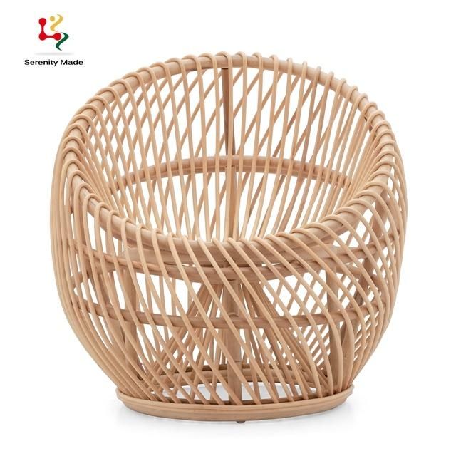 Nordic Rattan Woven Homestay Balcony Single Sofa Chair Simple Household Living Room Leisure Recilner Chair