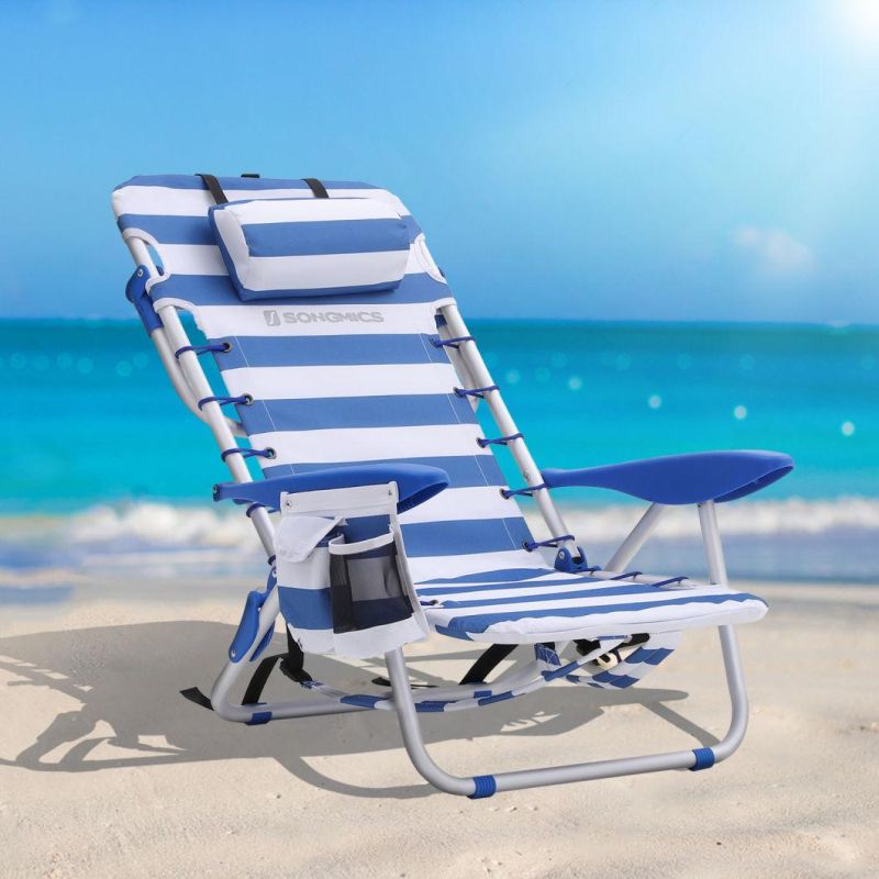 Outdoor Leisure Aluminum Lightweight Portable Folding Beach Chair