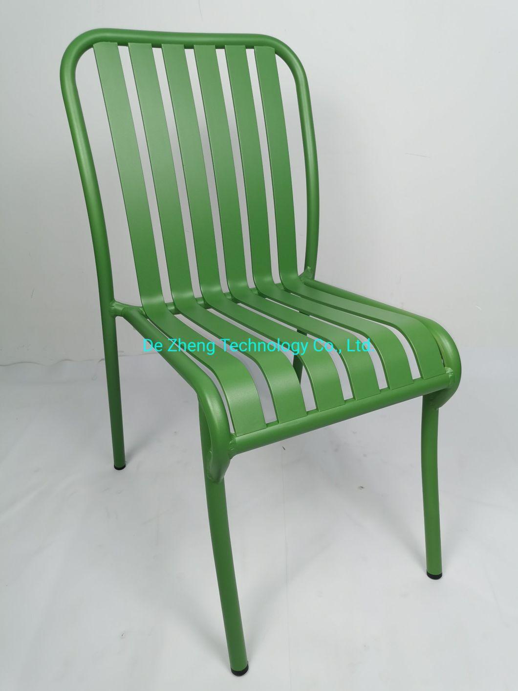 China Supplier Factory Direct Aluminum Slat Modern Outdoor Bistro Dining Set