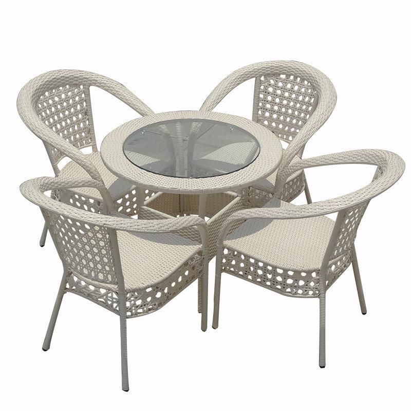 Outdoor Garden Modern Leisure Handmake Design Party Table Rattan Chair
