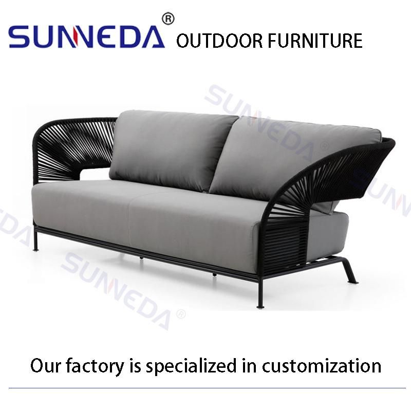 W Shape Table Committee Club Luxurious Outdoor Sofa