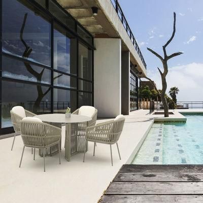 Europe Design Weather Resistant Wicker Rattan Outdoor Chair for Courtyard and Hotel