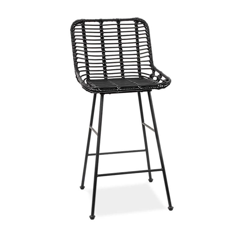 Cafe Furniture Bistro Chairs Rattan Bar Stools for Outdoor Use