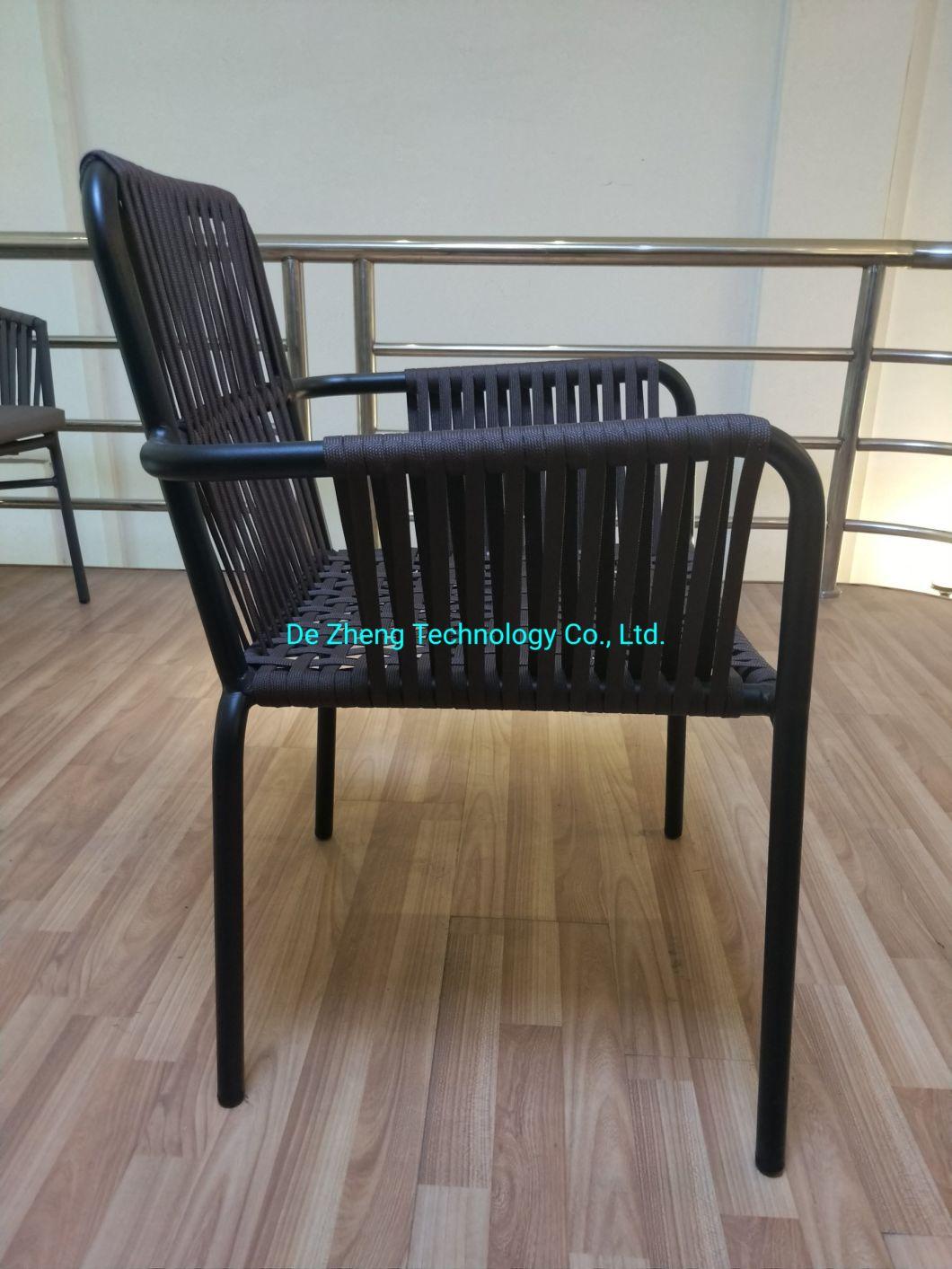 Waterproof Modern Style Leisure Commercial Hotel Dining Restaurant Rattan Outdoor Dining Chair (accept customized)