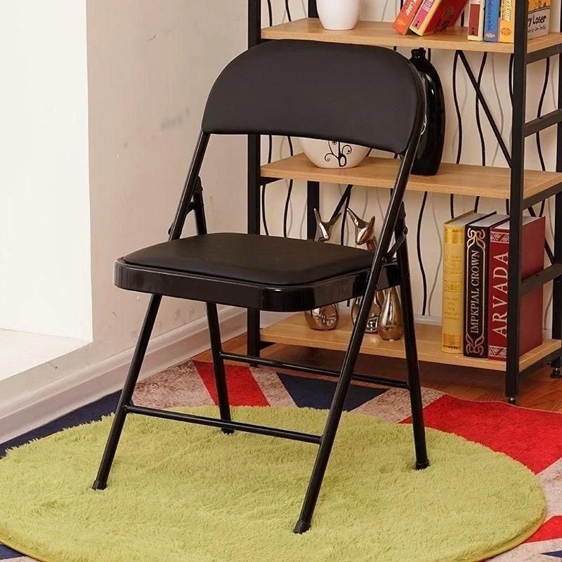Outdoor Frames Metal Stacking Foldable Furniture Restaurant Portable Leather Chair