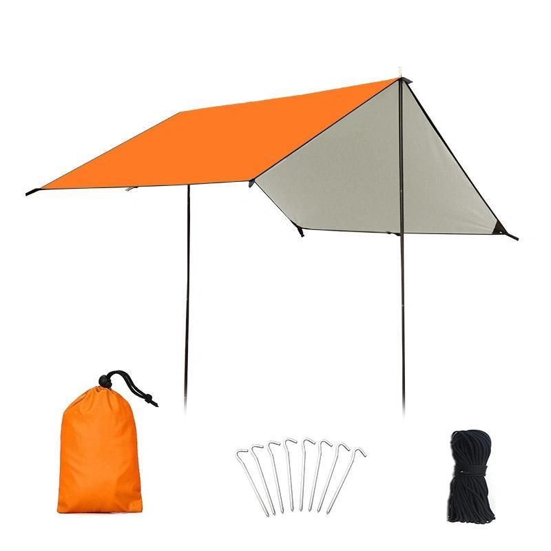 Simple Multi-Person Outdoor Canopy Tent Awning Waterproof Tarp Tent Shade Ultralight Garden Anti-Ultraviolet Canopy Sun Shelter Shade Wyz16038