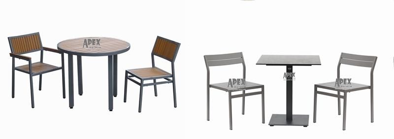 Aluminum Poly Wood Chair for Restaurant Usage