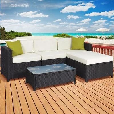 Tea Table Combination Courtyard Balcony Leisure Furniture Outdoor Garden Rattan Chair