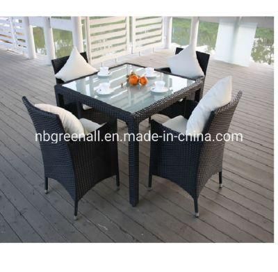 1 Table 4 Chairs Rattan Hot Sale Restaurant Table and Chair